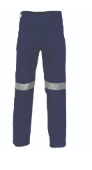 Trousers Cotton Drill Pant with Reflective Tape Heavyweight 311gsm
