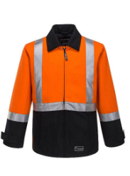 Jacket Husky Welder Bluey Hi Vis with Silver Reflective Tape  90 Wool 10 Nylon Blend