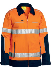 Jacket Bisley Drill Hi Vis 3M Taped With Liquid Repellent Finish