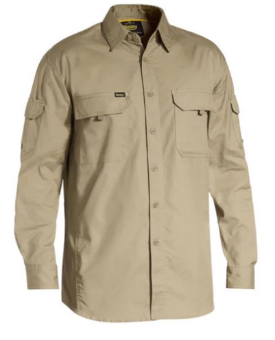 Shirt Bisley X Airflow Ripstop Long Sleeve Shirt  100 Cotton 150gsm