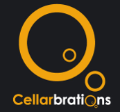 Embroidery Cellarbrations Logo Front Left Hand Side WearingUpper Garmentson DARK ClothingGold  White Logo