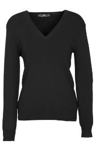 Jumper Ladies V Neck Long Sleeve Pullover 73 Viscose 27 Nylon 12 Gauge
