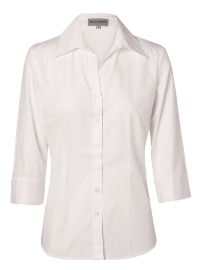 Shirt BENCHMARK Ladies Self Stripe 34 Length Sleeve Shirt