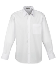 Shirt Mens Base Long Sleeve Shirt  65 Polyester 35 Cotton Poplin Fabric