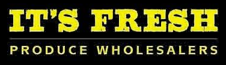 Heatpress ITS FRESH PRODUCE WHOLESALERS Logo Back Upper Centre LARGEon HIVIS VESTSYellow Black  White Logo