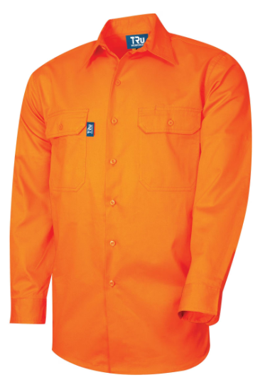 Shirt Drill 160gsm Lightweight Vented Long Sleeve Hi Vis Drill Shirt