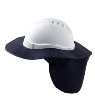 Hat Brim with Neck Flap PolyCotton To Suit Safety HatCap