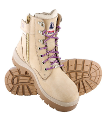 Boot STEEL BLUE Ladies Southern Cross Lace Up High Leg Zip Nitrile Sole