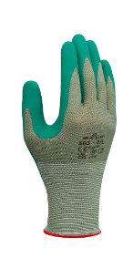 Glove Biodegradable Polyester Microporous Nitrile with EBT and Embossed SShaped Palm Finish