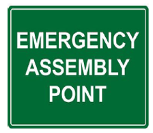 Sign Metal 450 x 600mm   Emergency Assembly Area