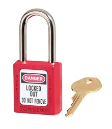 Padlock OZ MINERALS RED SLOCK 410 KA5 RED 5 LOCKS  1 SET SUPPLIED WITH 1 KEY PER SET ENGRAVED WITH  PH  KEY NUMBER  OZ Minerals Registered  id