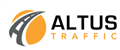 Embroidery ALTUS TRAFFIC Logo Front Left Hand Side Wearingon Hi Vis ShirtsNO Black Background ALTUS TRAFFIC to the SIDE of LogoGold Charcoal K
