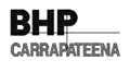 Embroidery BHP CARRAPATEENA Logo Front Left Hand Side Wearingon Orange Hi Vis GarmentsBLACK Logo
