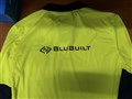 Heatpress BLUBUILT Logo Centre on Back Between ShouldersUpper Garment250mm WideNavy Logo