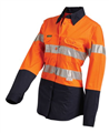 Shirt Lightweight 100 Cotton Drill 155gsm Long Sleeve Ladies With RF Tape
