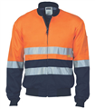 Bomber Jacket Cotton 190gsm HiVis Reflective Tape Ribbing Cuffs  Waist Band