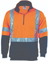 Polar Fleece HiVis 12 Zip X Back  300gsm Polyester Outer PolyCotton inner Polar Fleece  NSW Rail Compliant