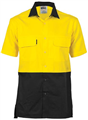 Shirt HiVis 3Way Cool Breeze 155gsm  Short Sleeve Two Tone
