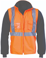 Vest HiVis ZipOff Sleeve Reversible XBack Reflective Tape