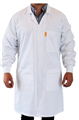 Lab Coat 65 Polyester 35 Cotton 245gsm Elasticated Cuffs 3 Pockets