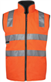 Vest Reversible HiVis OrangeBlack DN with Silver Ref Tape 100 Polyester Shell with Lining 290gsm for DRASUP ITS FRESH Only