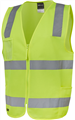 Vest HiVis DayNight LIME Zipped with  Reflective Tape for DRASUP TROLLEY COLLECTION Only