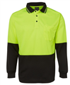 Polo Hi Vis Traditional Long Sleeve 100 Polyester 160gsm