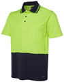 Polo Shirt JBs Hi Vis Non Cuff Short Sleeve Cotton Back Polo Shirt