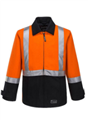Jacket Husky Welder Bluey Hi Vis with Silver Reflective Tape  90 Wool 10 Nylon Blend