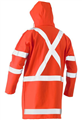 Jacket BISLEY Hi Vis Storm Jacket with Reflective Heat Sealed Taped X Back with Extra Back Hem Tape and Biomotion Taping on Sleeves