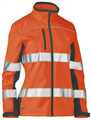 Jacket Bisley Ladies Soft Shell HiVis Two Tone  Silver Tape