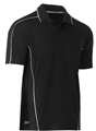 Polo Shirt Bisley Lightweight and Breathable Cool Mesh Polo Shirt with Silver Reflective Piping