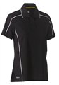 Polo Shirt Bisley Cool Mesh Womens with Reflective Piping