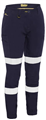 Pants Ladies Bisley Biomotion Cargo Pant with Cuff and 2 Bands of  Silver Reflective Tape on Each Leg