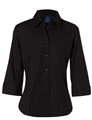 Shirt BENCHMARK Stretch Pin Stripe 34 Length Sleeve Ladies Shirt