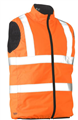 Vest Bisley Reversible Puffer Vest Hi Vis Complete with Silver Reflective Tape