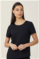 Top Ladies Classic Fit Satin Back Crepe Short Sleeve Shell Top