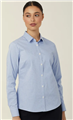 Shirt Ladies NNT Avignon Gingham Check Stretch Long Sleeve Slim Shirt