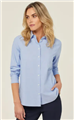 Shirt Ladies NNT Corporate Cotton Chambray Long Sleeve Relaxed Shirt LIGHT BLUE