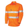 Shirt Cotton Drill 190gsm Long Sleeve Reflective Tape