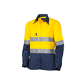 Shirt Ladies Regular Weight HiVis Cotton Shirt With 3M Tape 190gsm