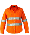 Shirt King Gee Ladies WorkCool 2  Reflective Tape Long Sleeve