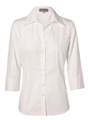 Shirt BENCHMARK Ladies Self Stripe 34 Length Sleeve Shirt