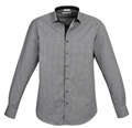 Shirt EDGE Mens Yarn Dyed Check Shirt with Long Sleeves