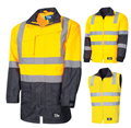 Jacket Combo 6 in 1 Hi Vis YELLOWNAVY Rain Jacket with Silver Reflective Tape