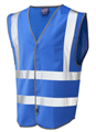 Vest WHS Royal Blue Safety Vest with Silver Reflective Tape Front Velcro Closure Day Night Vest