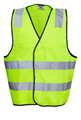 Vest HiViz Yellow Silver Reflective Tape DayNight