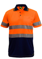 Polo WORKCRAFT Hi Vis Two Tone Short Sleeve with Silver Reflective Tape  100 Polyester Micromesh 157gsm