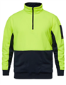 Polar Fleece WORKCRAFT Hi Vis Half Zip Pullover 100 Polyester 320gsm