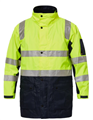 Jacket WORKCRAFT Tornado Hi Vis YELLOWNAVY 4 in 1 with Inner Vest with Silver Reflective Tape